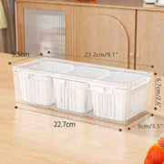 Kitchen Fruits Vegetables Storage Box Fridge Ginger Scallion Onion Fresh-keeping Container Food Drain Crisper Organizer