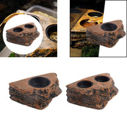 Reptile Accessories Magnetic Feeder Ledge Bowl Plastic Food Dish for Gecko Iguana Lizard Terrarium Supplies