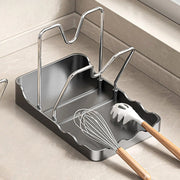 Kitchen Pot Lid Rack No Drill Pot Lid Organizer Kitchen Space Saving Countertop Organizer Rack with Drainage Tray Easy to Clean