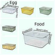 Food-Grade Refrigerator Storage Box Transparent with Lid Food Storage Containers Plastic Stackable Kitchen Organizer Camping