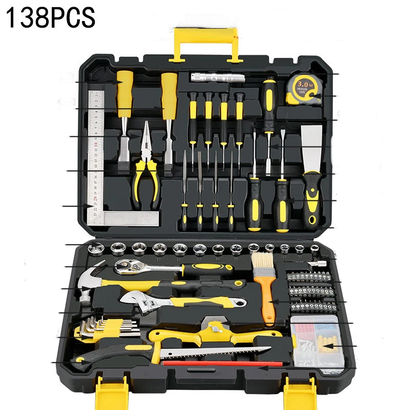 New Hardware Tool Set Combination Tool Set Multifunctional Household Use Manual Woodworking Toolbox Manual Repair Tool Sets