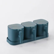 Kitchen Seasoning Boxes Set Gadget Organizer Condiment Container Pepper Sugar Bowl Salt Spice Shaker Storage Jar