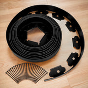 10M Landscape Edging Kit Fixed Garden Barrier Lawn Grass Plastic Edging Border Edging Garden Edging Coil for Lawn Yard Pathway