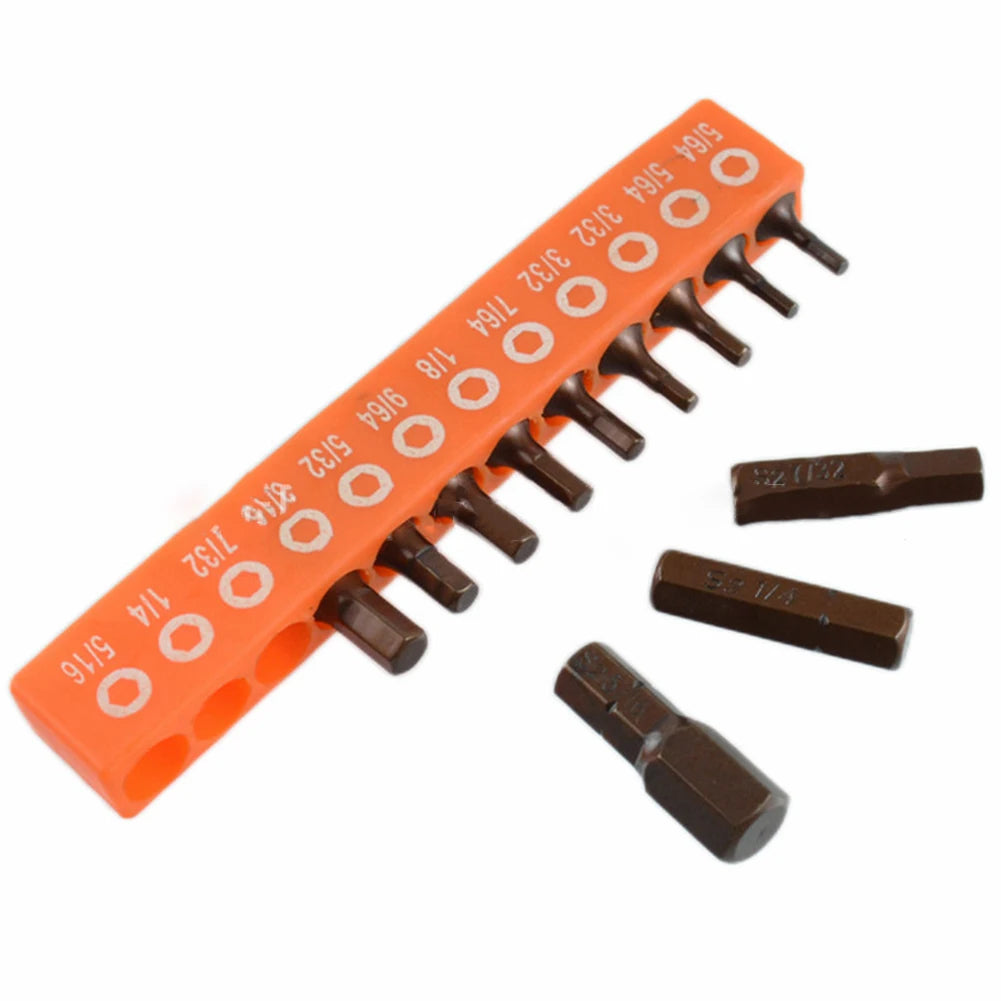 12pc/24pc Screwdriver Bit Set 25mm 1/4in Hex Shank Security Magnetic Driver Bit Pneumatic Electric Screwdriver Bit Hand Tool Set