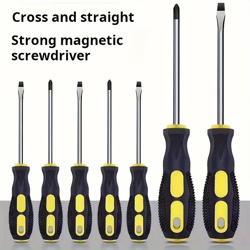 2-piece Screwdriver Set —— Made of Chrome Vanadium Steel, with Magnetic Tips and Non-slip Cushioned Grip Handles.
