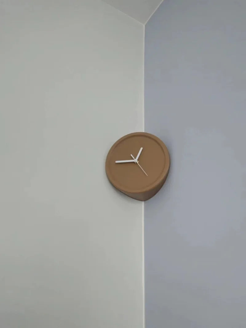 Living Room Silent Wall Clocks Simple Non-Ticking Punch-Free Corner Wall Clock Bedroom Technology Luxury Art Home Decoration