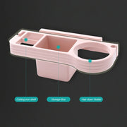 Home Accessory Set Storage Shelf, Holder for Storing Hair Dryer, Curling Iron, Bathroom Organizer