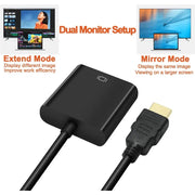 1080P HDMI-compatible To VGA Adapter Converter with Audio Power Supply for PS4 Desktop PC Laptop TV Monitor Projector Computer