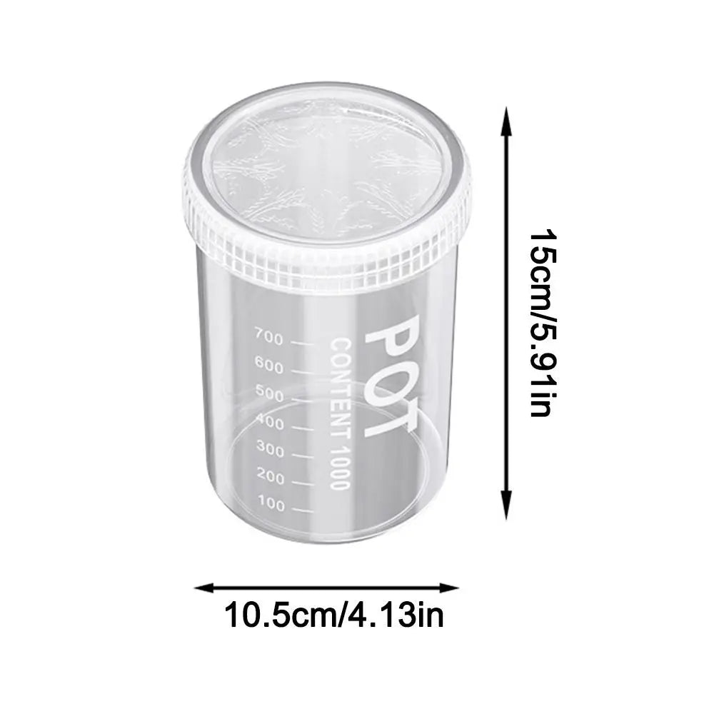 Large Capacity Kitchen Food Storage Canisters Transparent Plastic Grain Fresh Preservation Box Multigrain Organizer Household