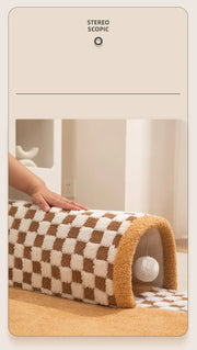 Cat Bed Can Play Cat Tunnel Dog House Bed Kitten Dog Basket Bed Cute Cat House Home Mat Pet Kennel Products Cama Para Gatos