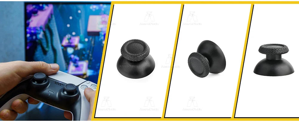 PS5 Controller Thumbstick Premium Replacement Parts Anti-Wear Non-slip ABS + Rubber Joystick Analog Stick Durable Accessories