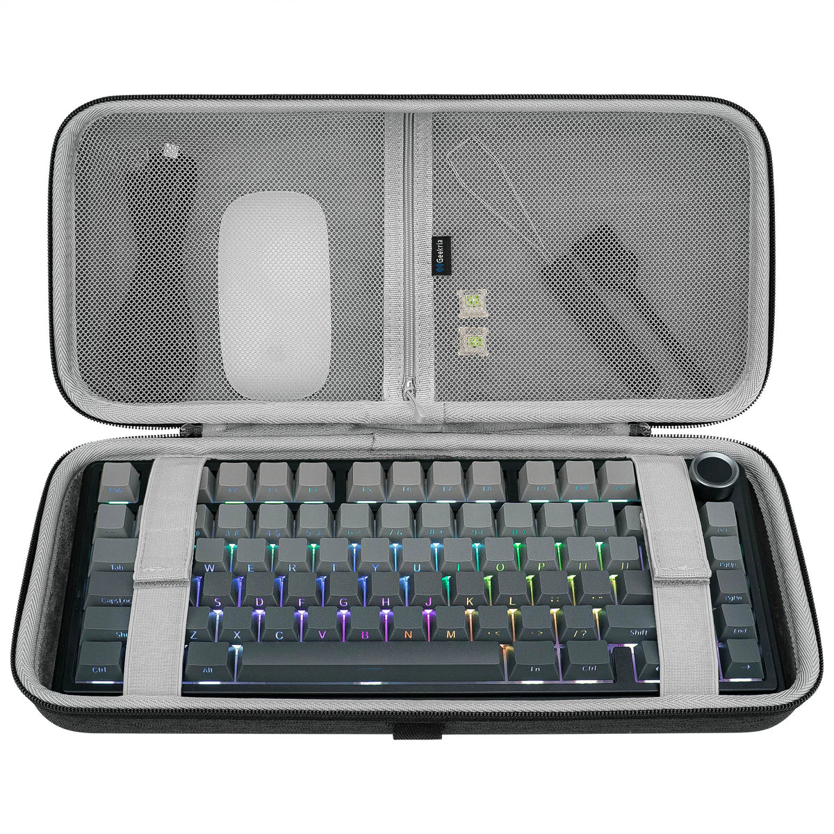 Geekria 75% 84-Key Gaming Keyboard Case, Compatible with Keychron K2 / K2 HE, Logitech POP Keys / MX Mechanical Mini