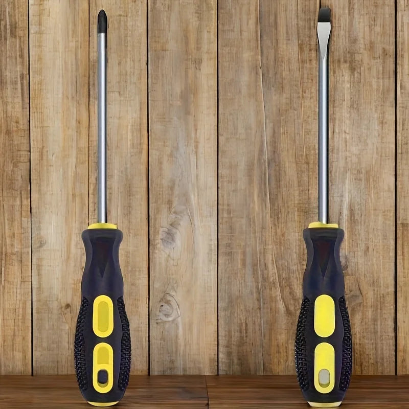 2-piece Screwdriver Set —— Made of Chrome Vanadium Steel, with Magnetic Tips and Non-slip Cushioned Grip Handles.