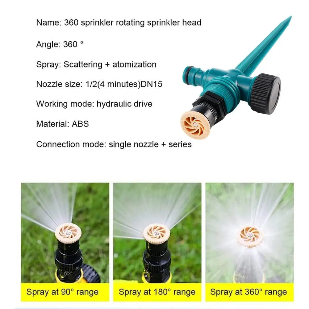Garden Sprinkler 360° Rotation Irrigation Watering System Plant Watering Sprinkler For Agriculture Lawn Farm Greenhouse