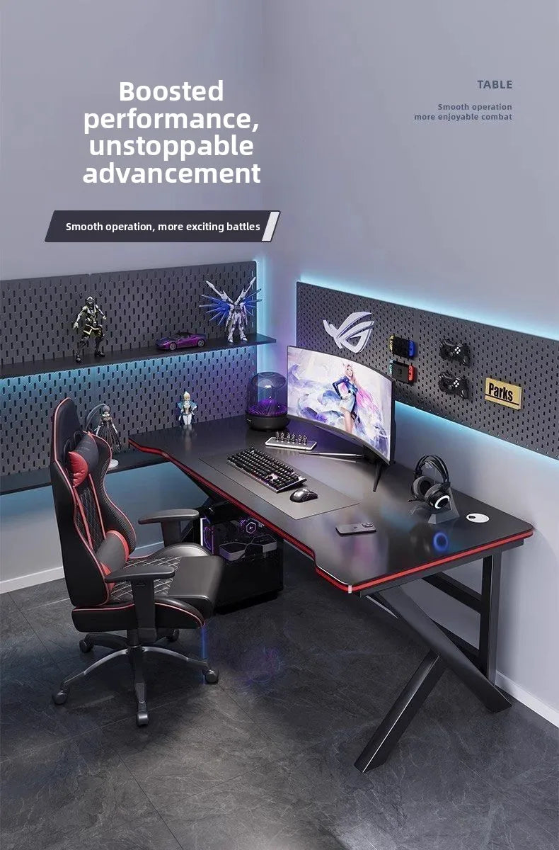 Gaming Desk for PC Desktop Computer Workstation Modern Office Desk Home Study Table Ergonomic Computer Desk for Students and