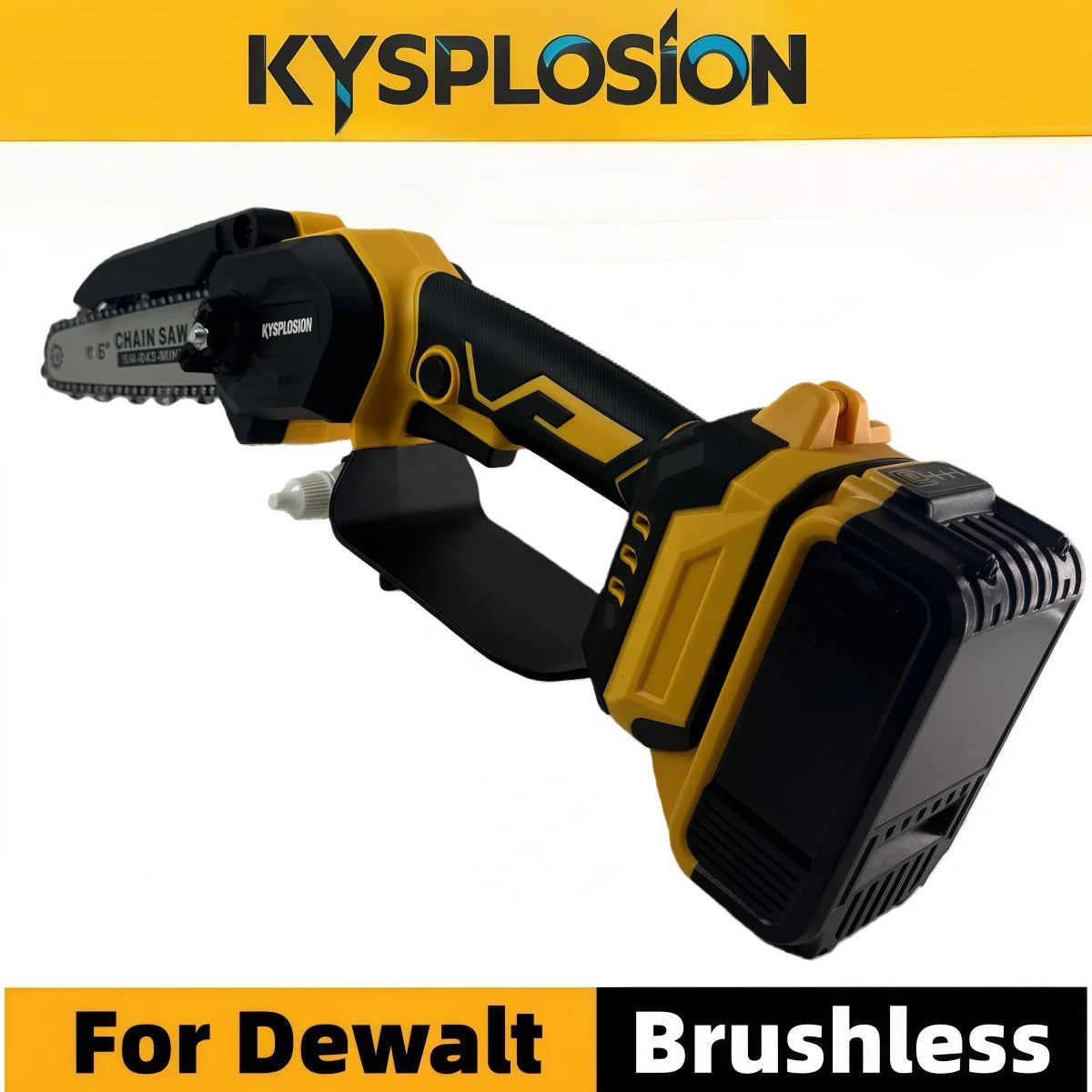 For DeWALT 18/20V Battery Inch Brushless Chainsaw Cordless Electric Chain Saw Woodworking Cutter Pruning Logging Power Tools