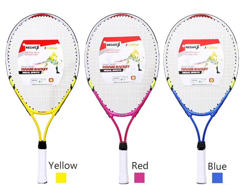Hot Sale 23 Inch Special Tennis Racket for Teenagers Aluminum Alloy Tennis Racket Strong Nylon Wire for Children's Training 1pcs