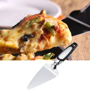 Kitchen Gadget Stainless Steel Triangular Cake Spatula Plastic Handle Mirror Finish Pizza Peel Household Cheese Shovel Bakery