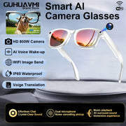 2025 New 800W Pixel HD Camera 32GB Smart Glasses Women Take photo shoot Video AI Translation Recording Waterproof AI Glasses Men
