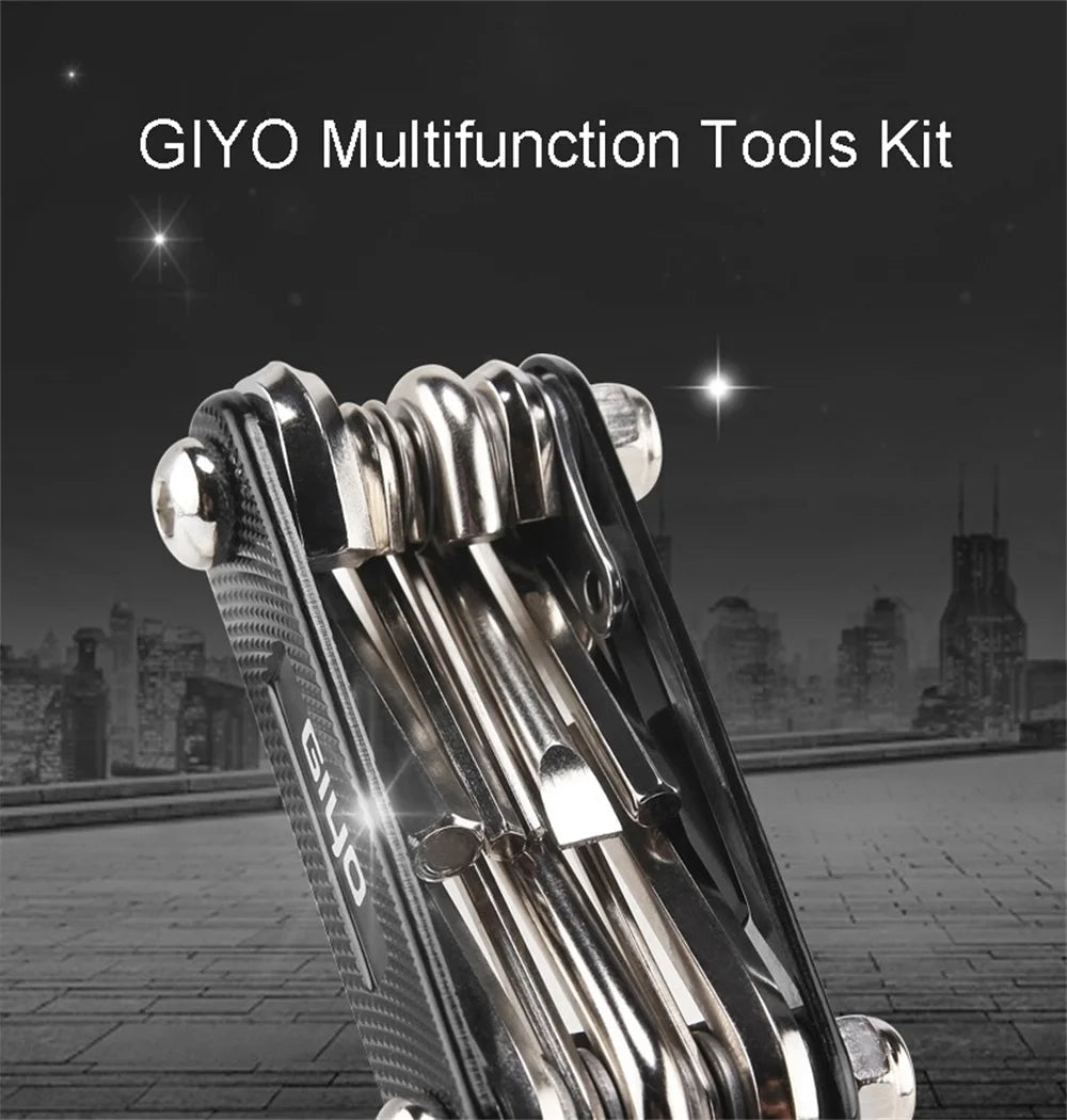 Bicycle Repair Tools Kit, Hex Spoke, Cycling Screwdrivers Tool, Tyre Lever, Allen Wrench, Mountain Bike Multitool