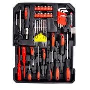 Wheeled Trolley Tool Sets,187Pcs Aluminum Trolley Case Tool Set Silver, Car Mechanics Repair Kit Set, Household Hand Tool Set