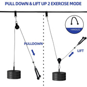 9 Pieces/Set Of Pulley Rope Fitness Equipment, Arm Strength Trainers, Home Exercise Equipment Set, Fitness Accessories