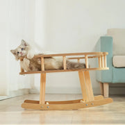 Cat bed, wooden pet hammock, suitable for all seasons, summer, cat swing, simple large rocking bed, cat supplies