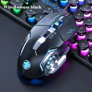 Eweadn GX330 Wired Keyboard Mouse Set Retro Punk ABS Keycaps Gaming Keyboard Mouse Headphones family Office PC Gamer Laptop Gift