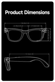 New 8 Million Pixels Camera Smart Glasses Recording Videos AI Photo Recognition Answer Translation Waterproof Blue light Glasses