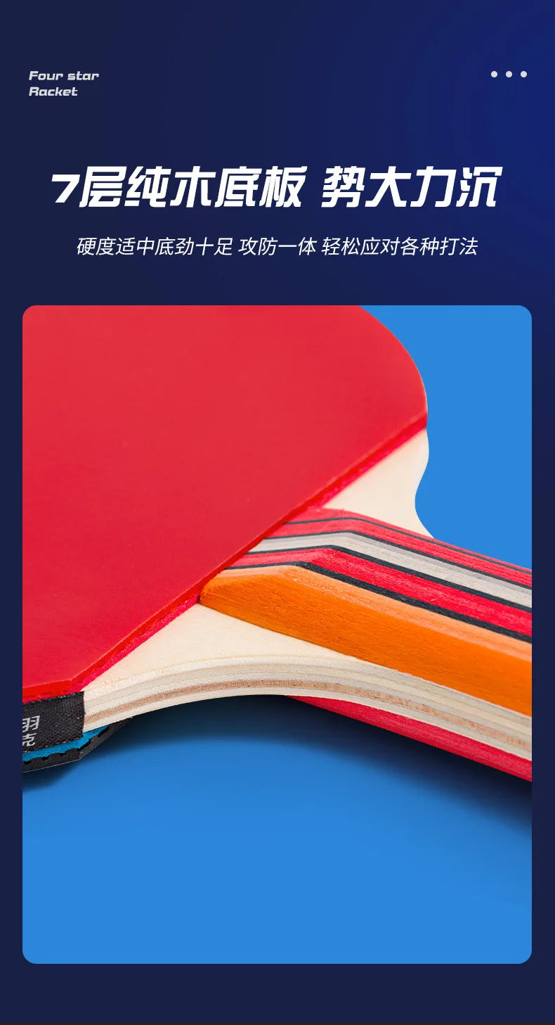 Professional-grade Table Tennis Racket Set for Beginners with Both Pen-hold and Backhand Grips
