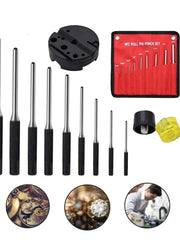 Roll Pin Punch Tool Set Storage Smithing Small Punch Long Tools Removing Repair Bench Block Roll Pin Punch Set Hammer Metric