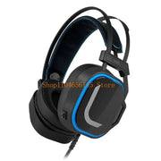 V10 Over Ear USB Corded Gaming Headphones Headsets with Comfortable Protein Leather Ear Cushions Sweatproof Noise Reduce