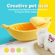 Banana Cat Bed House For Winter Funny Cute Cozy Cat Mat Beds Warm Durable Portable Pet Basket Kennel Dog Cushion Cat Supplies