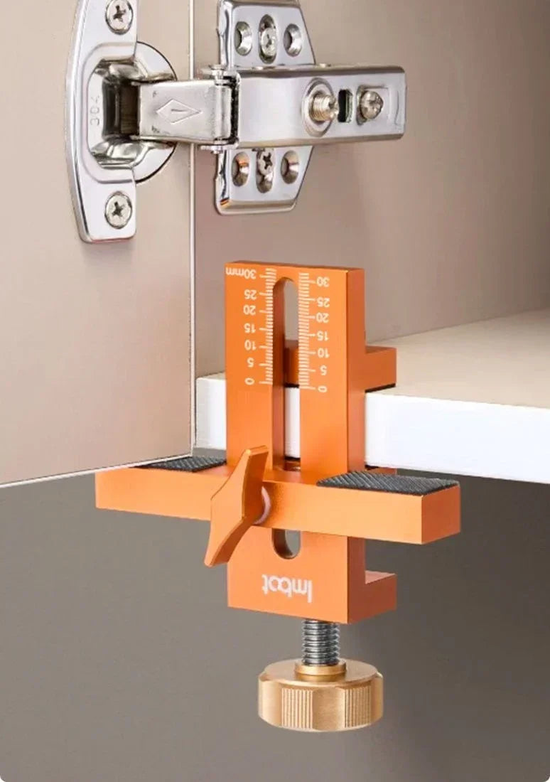 Woodworking Cabinet Door Installation Jig,Door Panel Installation Rebounding Device Drilling Tool 2 in 1 Quick Positioning Tool