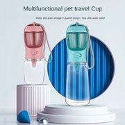 Dog Cat  Portable Feeding and Watering Supplies Portable Food Grade Material Dog Travel Pet Water Cup Bottle With Food Dispenser