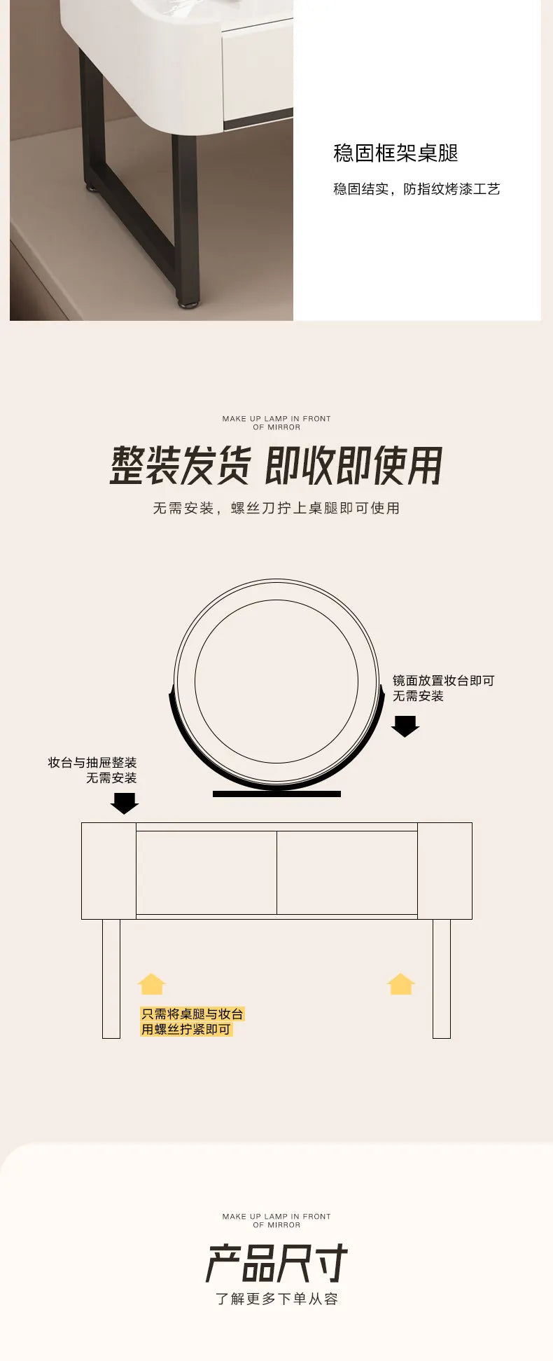 Organiser Ornaments Dressing Table Luxury Makeup Style Shelf Dressing Table Design Storage Tocador De Maquillaje Home Furniture