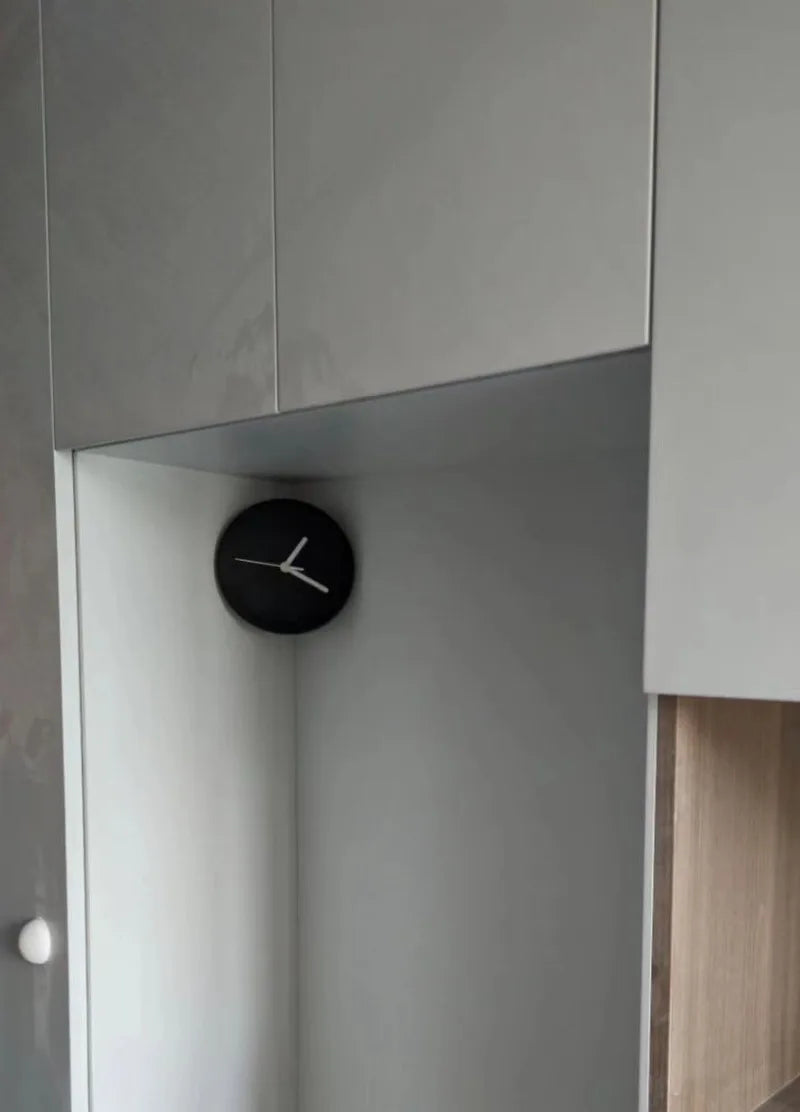 Living Room Silent Wall Clocks Simple Non-Ticking Punch-Free Corner Wall Clock Bedroom Technology Luxury Art Home Decoration