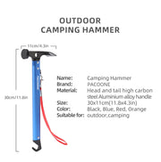 Outdoor Survival Tool Camping Multifunctional Hammer Pocket Multi Tools Aluminum Alloy Hook Life-saving Hammer New