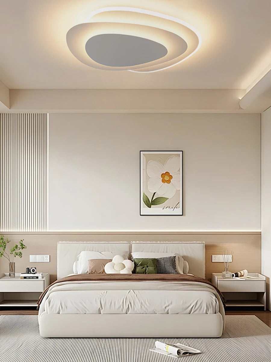 2025 New Arrival: Minimalist Oval Smart Ceiling Light | Artistic Lighting for Living Room & Master Bedroom