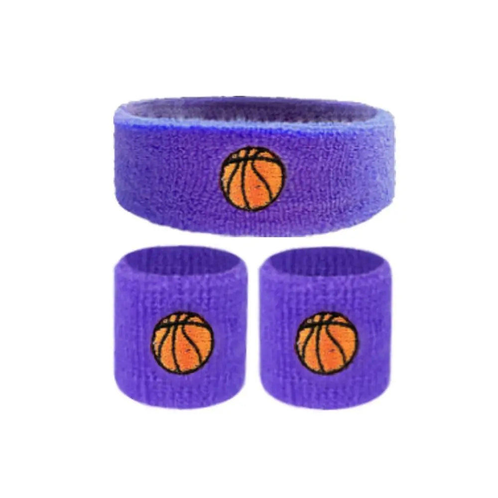 Football Fitness Colorful Cotton Sport Wrist Protector Kid Wristbands Running Headband Sports Sweatband