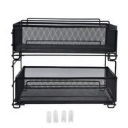 Kitchen Storage Drawer Basket Rack Kitchen Shelf Sliding Under Sink Drawer Multi Functional Shelf Desk Cabinet Organizer