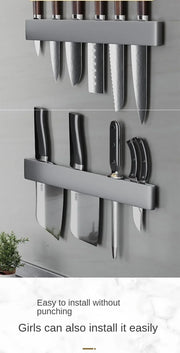 Kitchen Knife Organizer Wall Mounted Multifunctional Kitchen Knife Storage Rack Household Knife Storage Kitchen Storage Supplies
