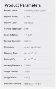 Upgraded Smart Visual Ear Wax Cleaner With Camera 800W HD Endoscope Multi-Functional Visual Ear Cleaning Tool Includes Storage