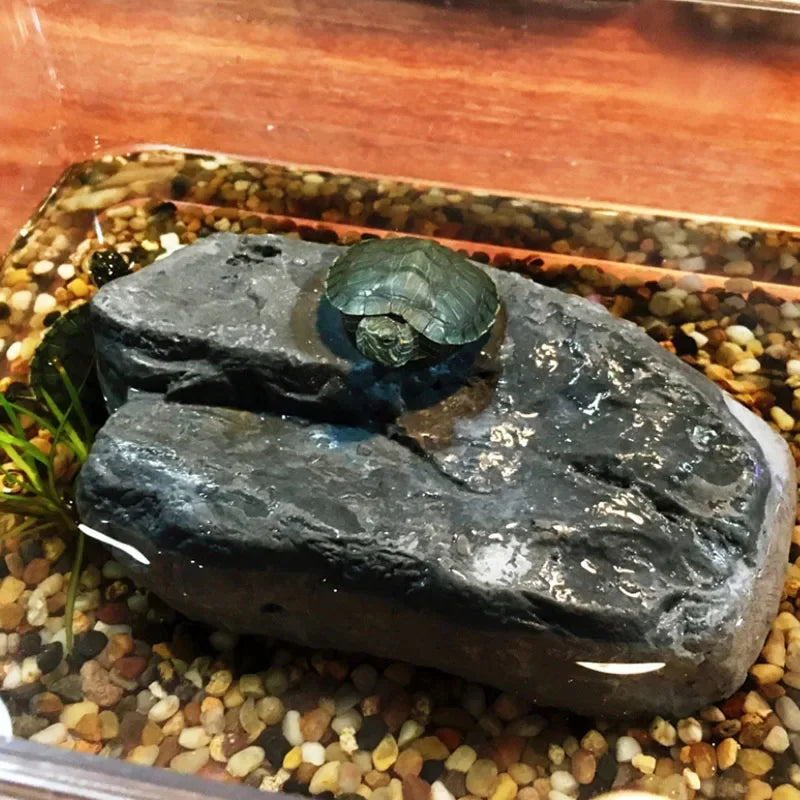 Creative Reptile Terrarium Turtle Accessories Basking Platform Rest Cave Resin Climb Toy Aquarium Decoration Decor Crawling Pets