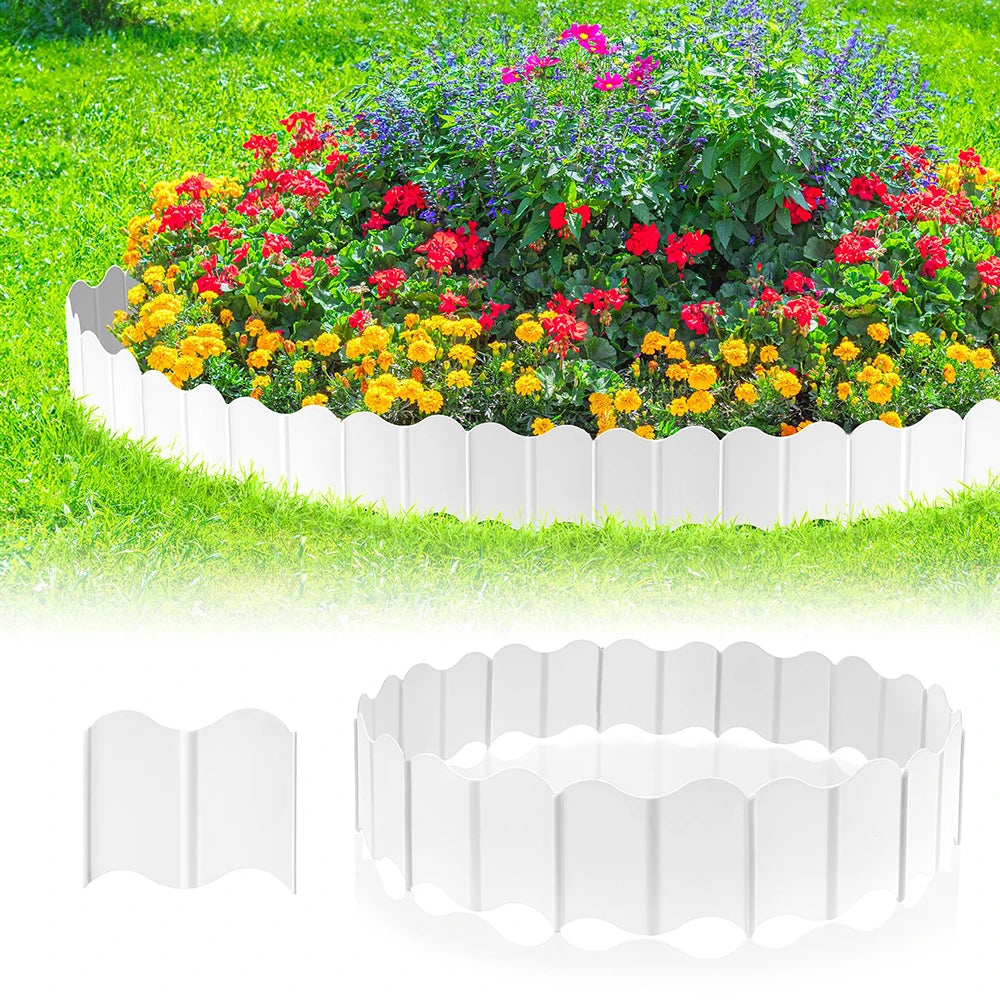 15x14cm Fixed Garden Barrier Lawn Grass Plastic Garden Edging Border Landscape Edging Garden Edge Kit Barrier To Easy Install