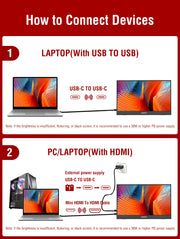 14 Inch Portable  Touch Monitor Non-touch optional 16:10 400cd/m2 Gaming Computer Expand Display For XBox PS4/5 Switch Loptop