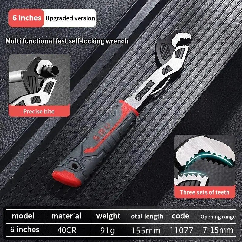 CR-V Multi-function Universal Adjustable Fast Wrench Hand Tool for Plumbing