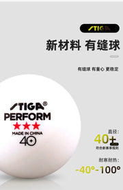 STIGA 3 Stars 40+ Table Tennis Balls ITTF ABS New Material Seamed Ping Pong Balls High Elasticity Durable Training Match Balls