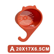 Kitchen Sink Drain Basket Multifunctional Cat Shape Faucet Filter Basket Shelf For Fruit And Vegetable Organizer Kitchen Gadgets