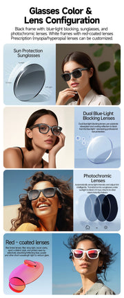 2025 New 800W Pixel HD Camera 32GB Smart Glasses Women Take photo shoot Video AI Translation Recording Waterproof AI Glasses Men